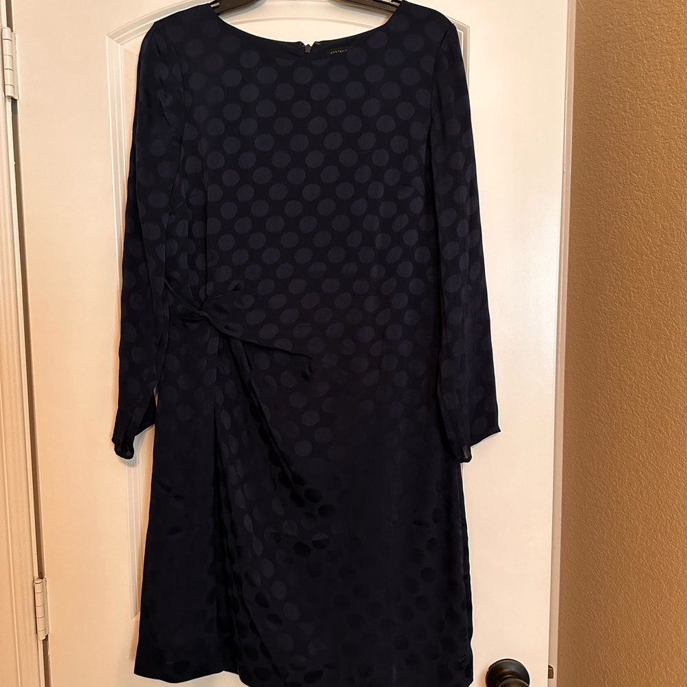 Ann Taylor navy long sleeve dress